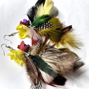 Kolczyki pióra bujne