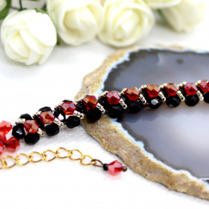 delikatna bransoletka z kryształków