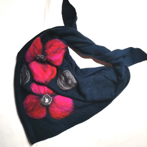 Chusta granat  merino