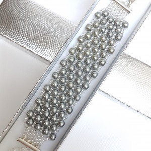 Bransoletka Perła Szara Louise