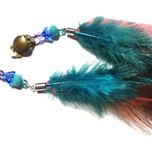 Klipsy  długie pióra