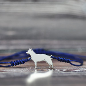 Australian Cattle Dog - bransoletka z psem, srebro 925