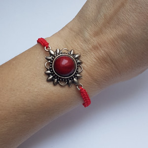 Bransoletka Makrama Red Reda