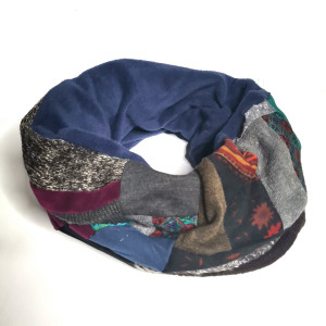 Komin patchworkowy kolorowyv milutki