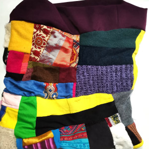 Komin patchworkowy kolorowy milutki