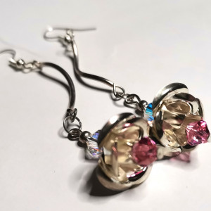 Kolczyki lekkie róże