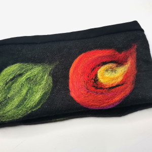 ciepła wełniana opaska filcowana zimowa