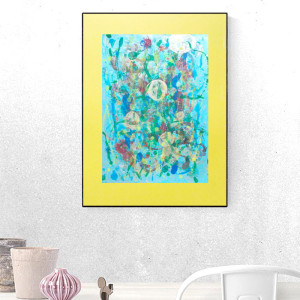 abstrakcyjny rysunek 30x40, nowoczesny obraz malowany ręcznie, oryginalna abstrakcja A3, kolorowa dekoracja do domu, rysunek do loftu