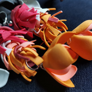 Kolczyki kolorowe kwiaty