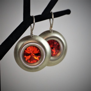 "Rose"- kolczyki z nowego srebra.