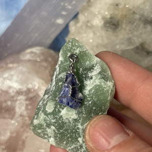 Naszyjnik Sodalit stal chirurgiczna