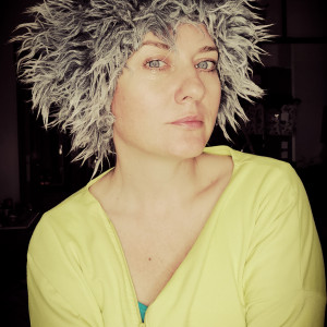 Futrzana czapka szara