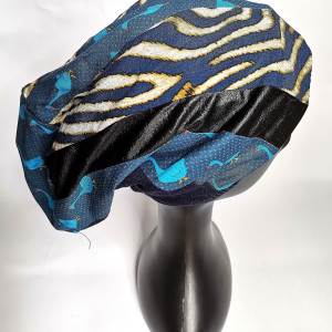 Czapka smerfetka patchworkowa