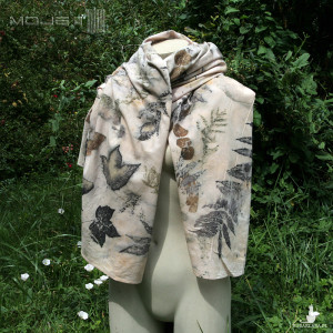 Szal duży Eko-druk - bawełna