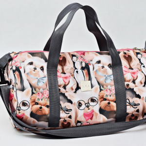 Torba sportowa wodoodporna podręczna, torba na basen siłownię, torba podróżna pieski yorki