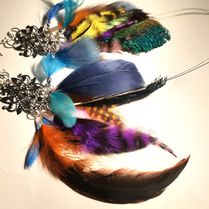 Kolczyki pióra duze i lekkie