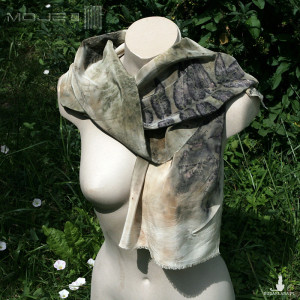 Szal Eko-druk II - jedwab