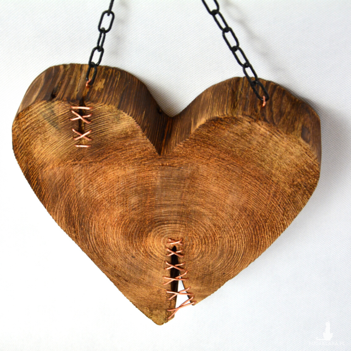 Rustykalne serce z 120 letniego drewna