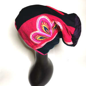 Czapka smerfetka patchworkowa