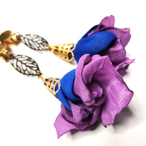 Klipsy lekkie duze kwiaty