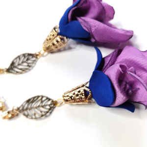 Lilak kolczyki kwiaty lekkie