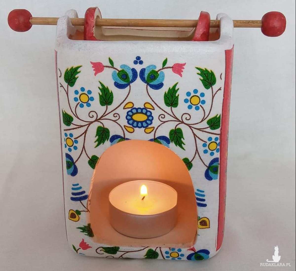 świecznik świeca kominek zapachowy aromaterapia prezent folk