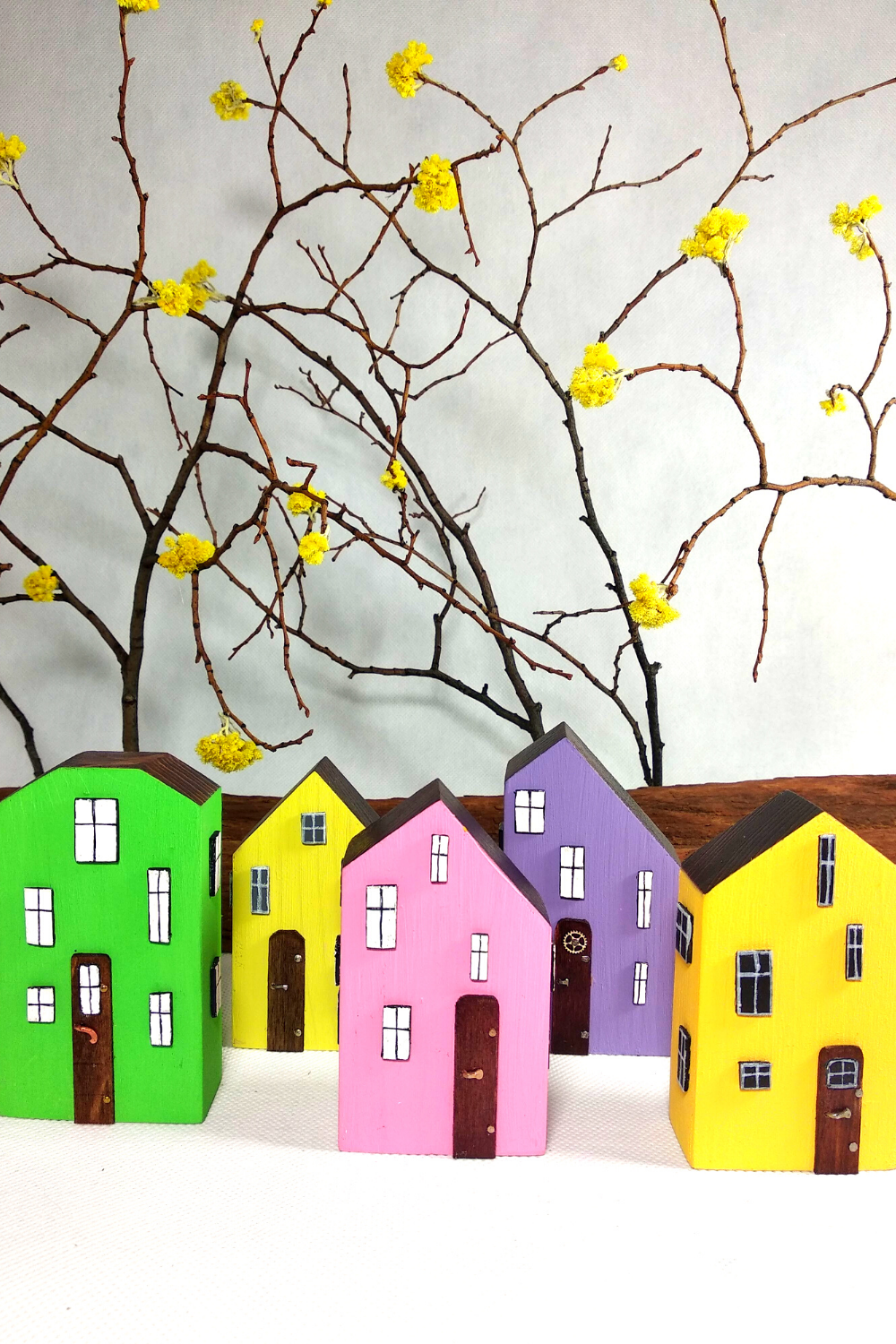 Domki dekoracyjne - kolorowe osiedle