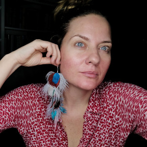 Kolczyki długie pióra