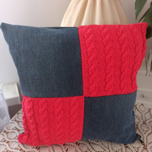 Jeansowa poszewka na poduszeczkę