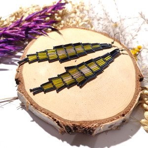 Antara -  etniczne kolczyki, indiańskie kolorowe kolczyki boho