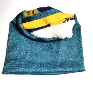 Czapka turkusowa na podszewce