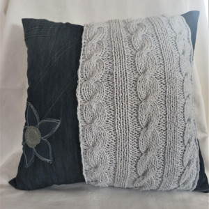 Jeansowa poszewka na poduszeczkę