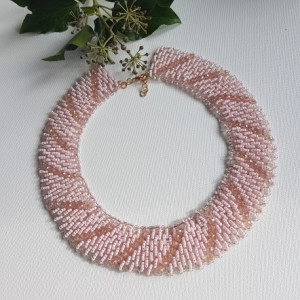 Naszyjnik Krywulka Mechata Różowa
