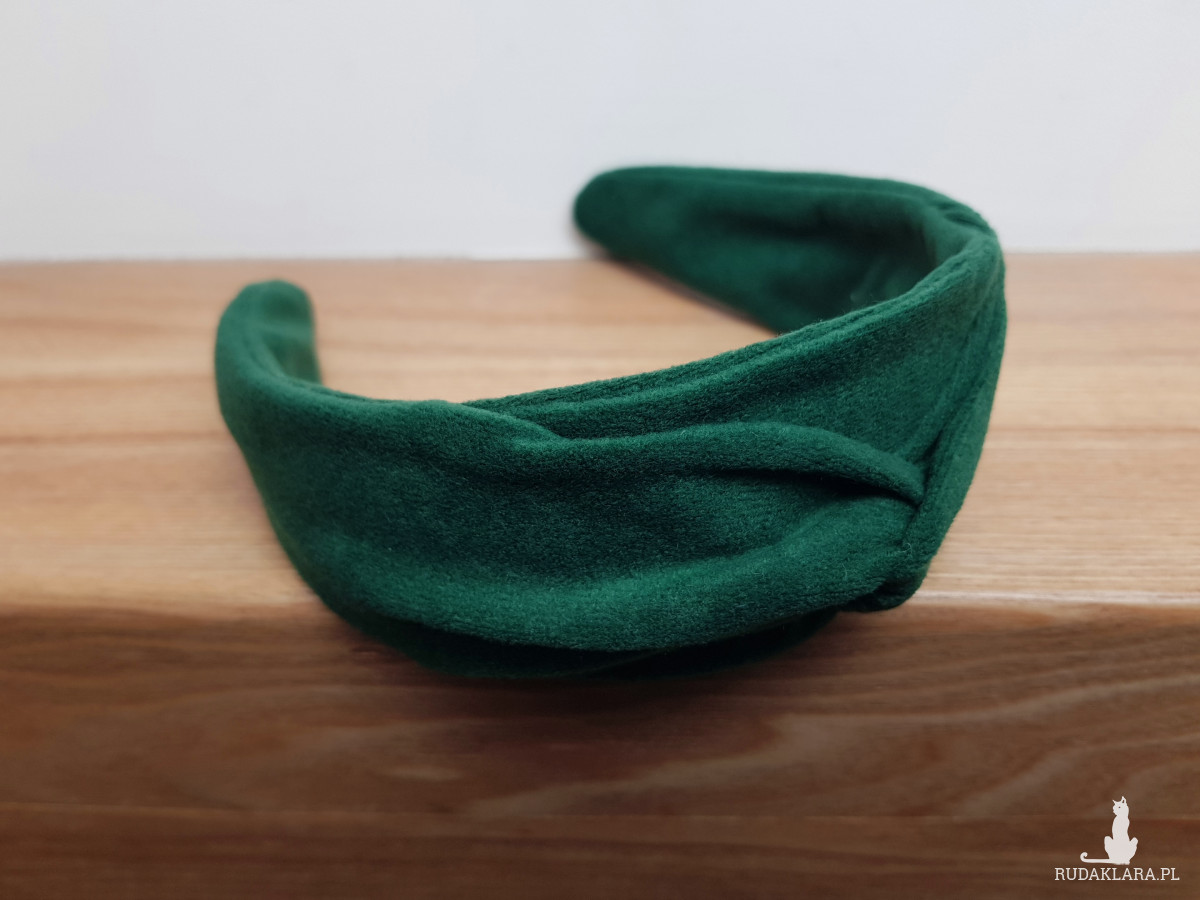 Zielona opaska turban na bazie