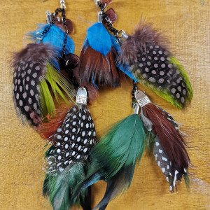 Kolczyki długie pióra