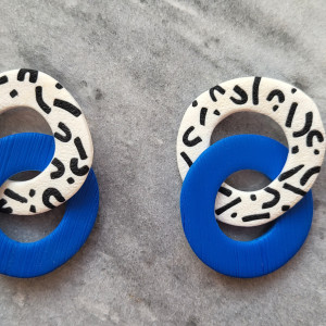 Geometric line. Kolczyki z gliny polimerowej