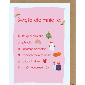 Kartka bożonarodzeniowa Święta to