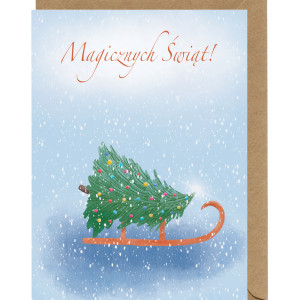 Kartka bożonarodzeniowa Choinka