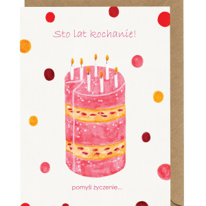 Kartka urodzinowa Pomyśl życzenie