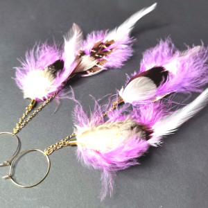 Kolczyki długie pióra