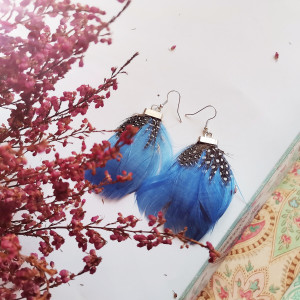 Kolczyki długie pióra