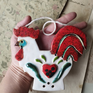 Kogut biały z sercem