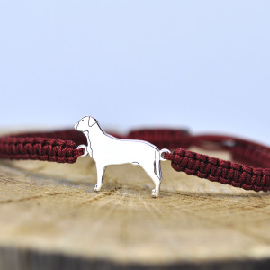 Duży szwajcarski pies pasterski - bransoletka z psem, srebro 925