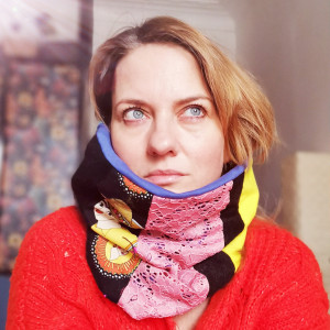 Komin patchworkowy kolorowy