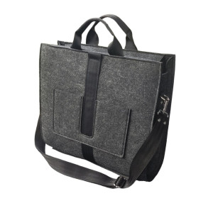 Designerska torba z filcu - grafitowa - duża