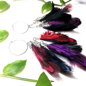 Kolczyki pióra duze i lekkie