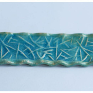 Turkusowy podstawek na oliwki