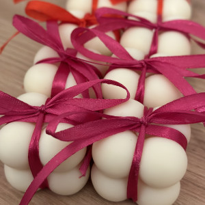 Świeca sojowa komplet 10 sztuk bubble upominek podziękowanie babyshower