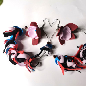 Kolczyki kola kwiaty duze i lekkie