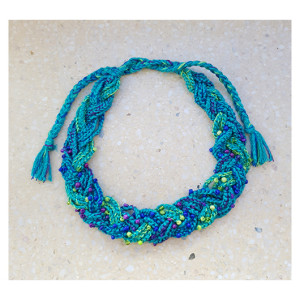 5861 naszyjnik z włóczki; kolorowy naszyjnik